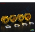 1/10 -> 1/8 12mm轉17mm 遙控車金屬結合器(4入/金色)